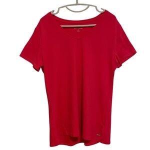 Amazon Essentials Neon Short Sleeve V Neck Size Large Tee